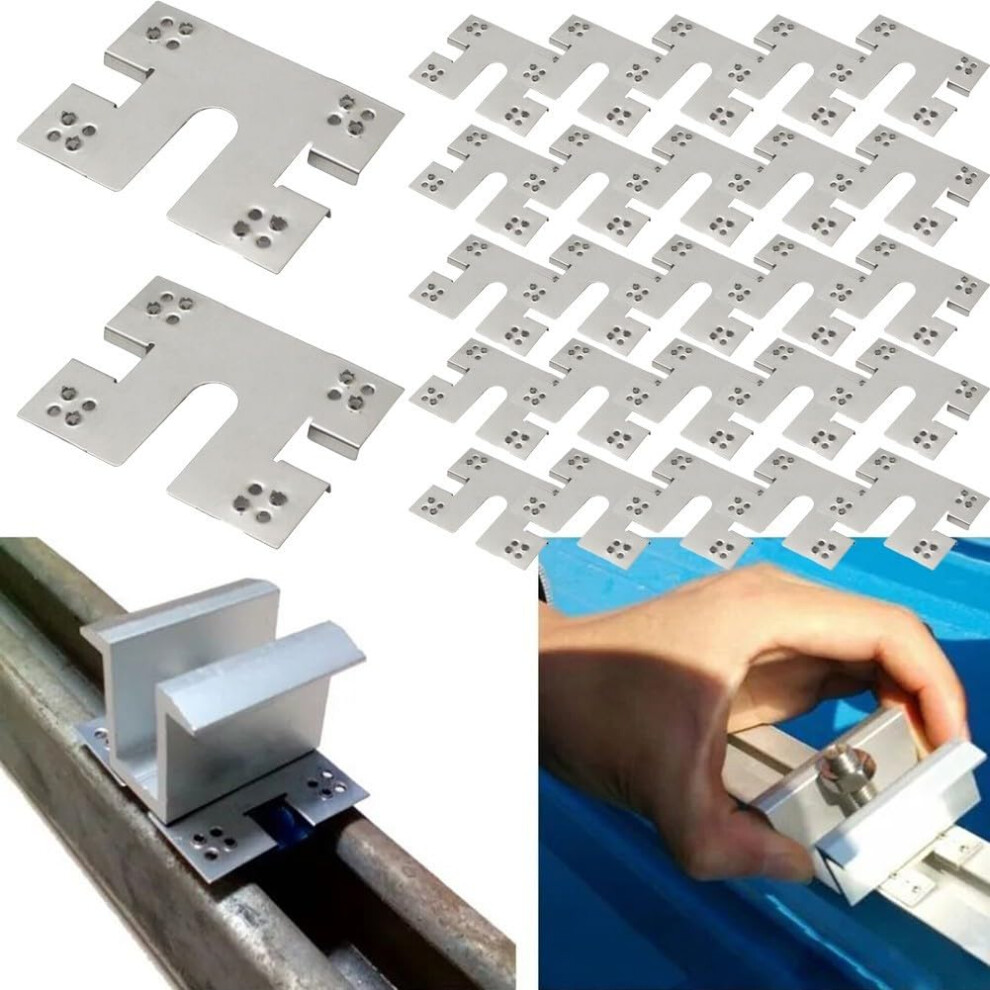 Ground Clip Washer Set For Photovoltaic Installations, 50 Stainless Steel Pieces, Durable Pv Grounding Hardware 9199774615181