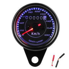 Universal Motorcycle Speedometer LED Back Light Stainless Steel Corrosion Resistant Gauge Easy To Install Precision Display For 180KM/H Bikes