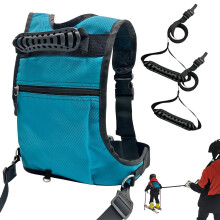 Snowboarding Harness for Kids, Durable Adjustable Ski Trainer Strap, Toddler Ski Support, Safety Lift Handle, Beginner Balance Aid, Blue