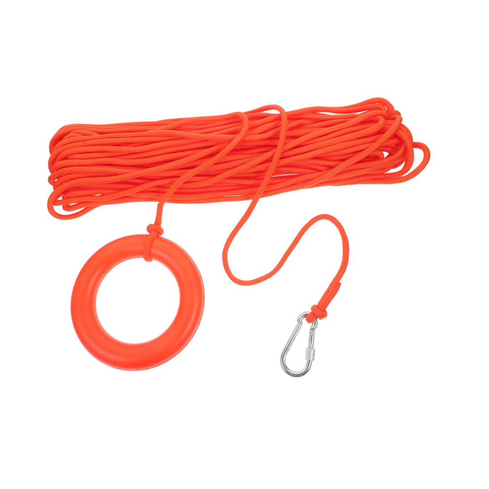 Heavyduty Floating Lifesaving Rope With Hook, Adjustable Length Water Safety Throw For Pool Lake River Rescue 9187378874837