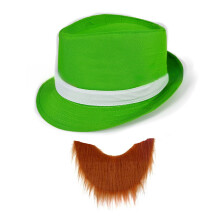 Unisex groene Ierse hoed wit lint Patricks Day Festival hoed