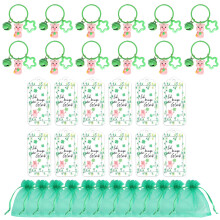 12 stuks Patrick's Day Luck Pig sleutelhangers charme voor Party
