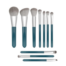 Decent Beauty Gift Makeup Brushes, 10Pcs Set for Professional and Everyday Use, Champagne Ferrule with High-end Alloy and Wood Handle For Nightclubs