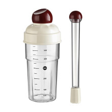 Cocktail Shaker and Muddler Set 600ml with Leakproof Seal and Clear Marks for Home Bar Parties Red