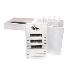 Transparant acryl opbergdoosje voor kunstwimpers, duurzame wimperopbergdoos met aparte lades, compact formaat voor gemakkelijk opbergen en meenemen.