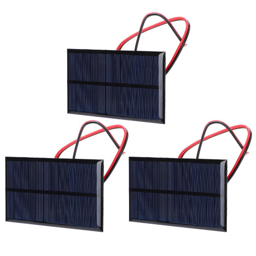 3pcs 6V 1W Solar Panel Kit Polycrystalline Silicon with 30cm Cable