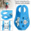 20kN Aluminum Micro Fixed Side Climbing Pulley, Blue, 8.2cm 2