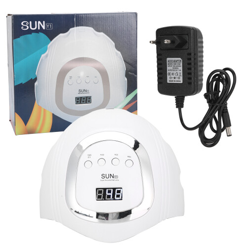 Professional Nail Art Tool Double Light Source UV LED Nail Lamp LCD Touch Screen 4 Timer Settings Automatic Sensor Infrared Sensor Overheating