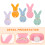 Set van 6 Easters Rabbit zilverwerktassen Easters-thema-3 5