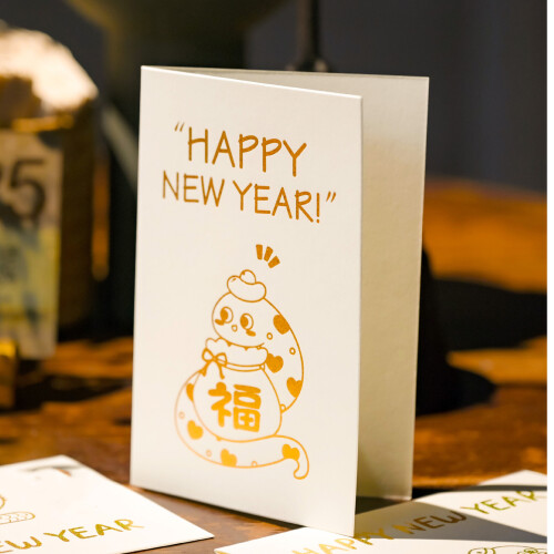 10Pcs Cartoon New Year Greeting Card with Envelope for-Type A 2