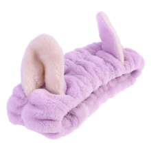 Leuk haarstylinghulpmiddel, zachte pluche elastische haarband, accessoire voor gezichtsmaskers, spa-hoofdband met konijnenoortjes, pluizige