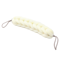 Gebruik deze flexibele lichaamsdouchespons, de gemakkelijk op te hangen exfoliërende loofah-rugscrubber, zacht en duurzaam (rijk schuim) voor