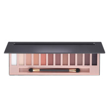 Paleta de Sombras Neutras Cintilantes, Paleta de Maquiagem à Prova d'Água de Longa Duração com Pincel, Textura Sedosa e Delicada para Maquiagem