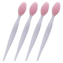 Double-Sided Silicone Exfoliating, Gentle Lip Exfoliator for Daily Use, Travel Friendly Lip Brush Tool with Mixed Color Choices For Halloween Parties