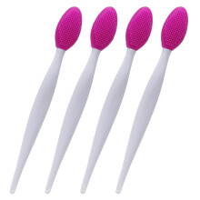 Dubbelzijdige siliconen lippenborstel, milde exfoliator voor dagelijks gebruik, handig voor op reis, met diverse kleuren voor Halloweenfeestjes
