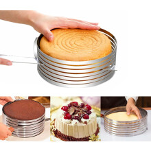 Cake Slicer Stainless Steel Cake Cutter Leveler 612 Inch Cakes 2Piece Adjustable Slicing And Layering Tool