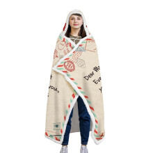 Generic Blanket For Mom Portable Hooded Duvet In Flannel Envelope Design For Women Girlfriends Day Spa Travel Camping