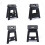 Large Folding Plastic AntiSlip One Step Stool For Kitchen, Bathroom, Toilet, Caravan Foldable With Carry Handle Black 4