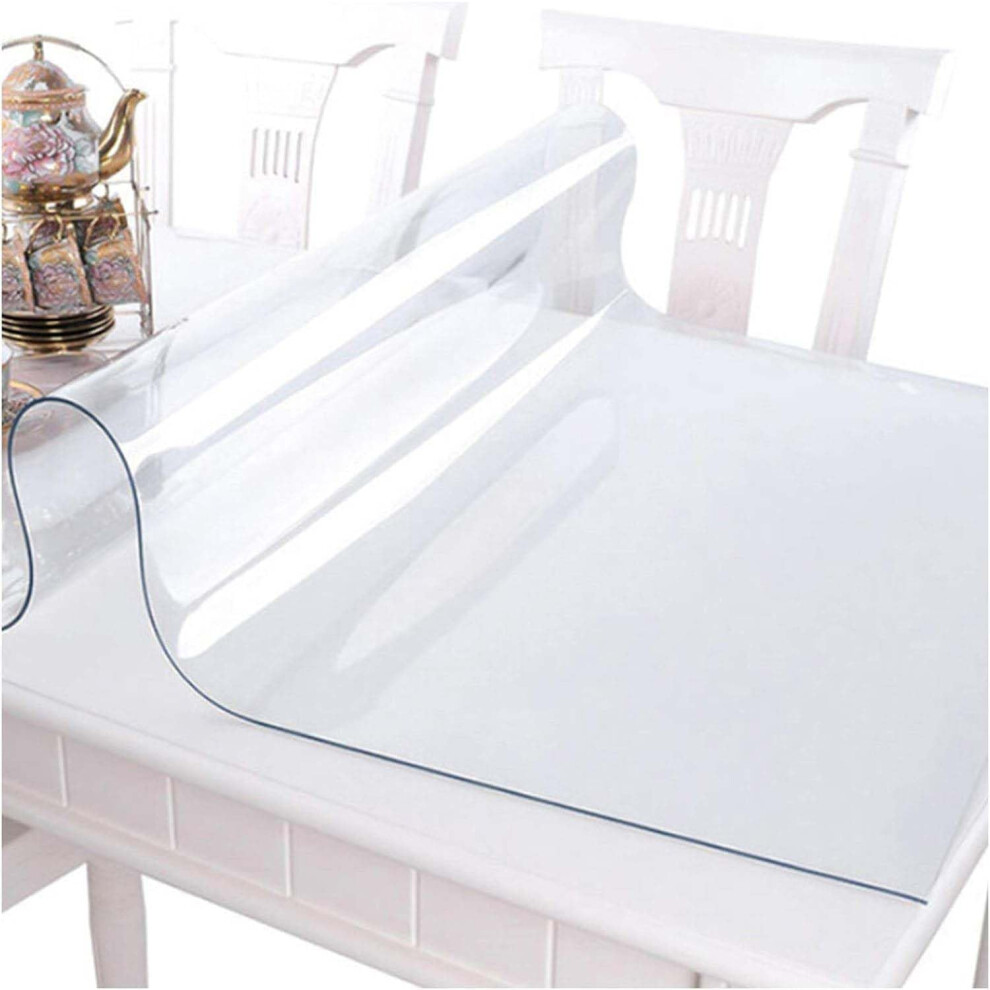 Clear Table Cover Protector, Pvc Spillproof Oilproof Waterproof Table Cover, 2Mm, 60X70cm/24X28in, For Office Desks 9199774619493