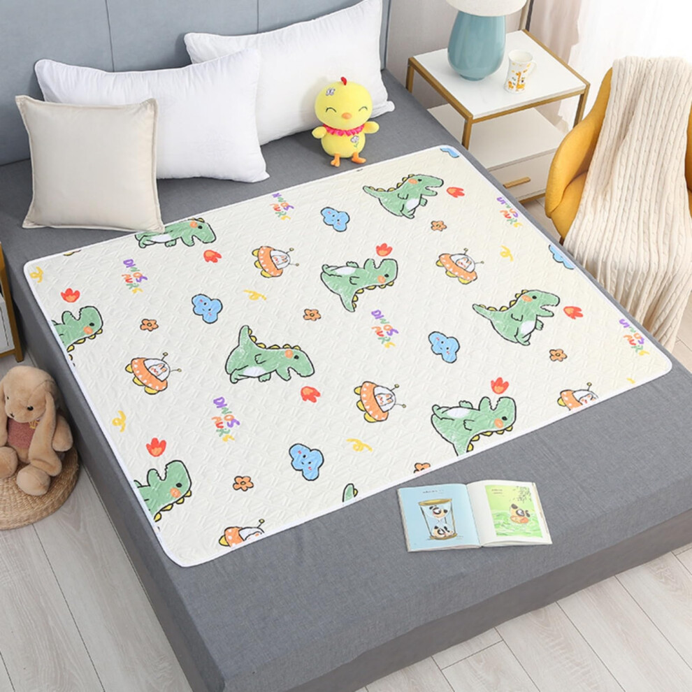 Washable Incontinence Bed Pads 80x120 Cm Dinosaur Waterproof Machine Washable Reusable Wheelchair Car Sofa For Kids
