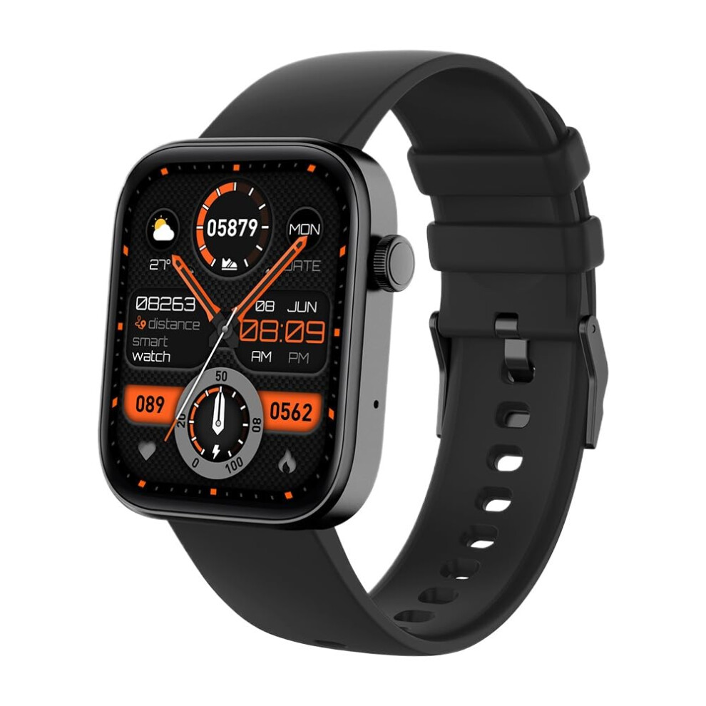 Smart Fitness Watch Heart Rate Monitor Sleep Tracking Health Monitoring Workout Goals Black 9199774619790