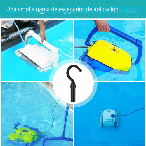 Pool Vacuum Cleaner Hook for Easy Robot Retrieval with Telescopic Pole Compatibility Durable PP 2