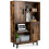 Biblioteca a 4 livelli 80 x 24 x 120 cm con porte e mensole 1