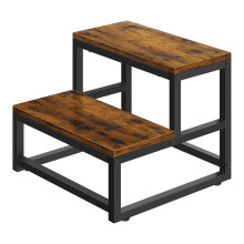 Wooden Step Stool For Kitchen And Bathroom Natural Wood Finish NonSlip Feet