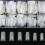 10 διαφορετικά μεγέθη, θήκη για nail art, λευκή, 500 τεμάχια ψεύτικες άκρες νυχιών, 2
