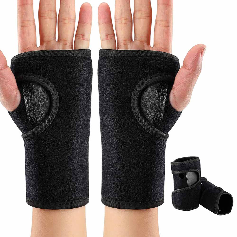Adjustable Wrist Brace, Ergonomic Relief for Carpal Tunnel, Arthritis, Tendinitis, Compression Wrap, Breathable Material, Strong Durability (2