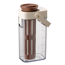 Cold Brew Coffee Maker 1L Glass Iced Tea Pitcher with Lid, Large Capacity Leak Proof Filter Jar