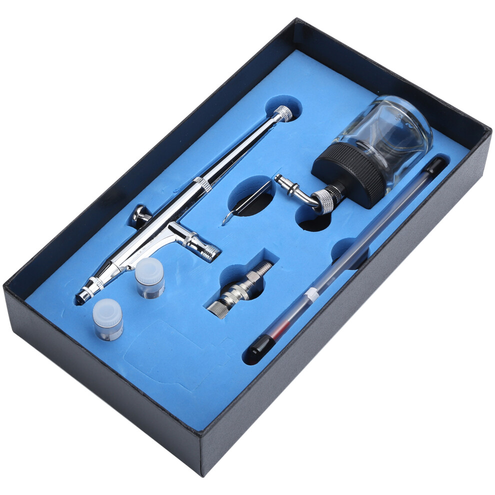 20Ml Double Acting Gravity Airbrush Paint Sprayer Â Copper Silver, 0.2/0.3/0.5Mm Nozzle 3721379449470