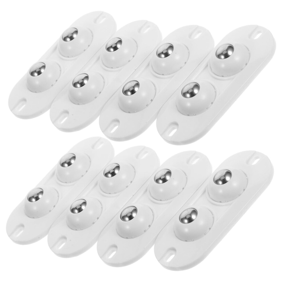 8Pcs Adhesive Small Swivel Caster Wheels 8Pack, Dual Bearings, Silent, Nodrill Installation For Furniture Boxes, Cans 9187378878989