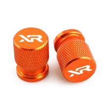 Motorcycle Tire Valve Caps Orange Aluminum Dustproof Waterproof for Honda XR 125 230 250 400
