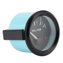 Compact 52mm Oil Pressure Gauge 12V with White LED Light & Sensor