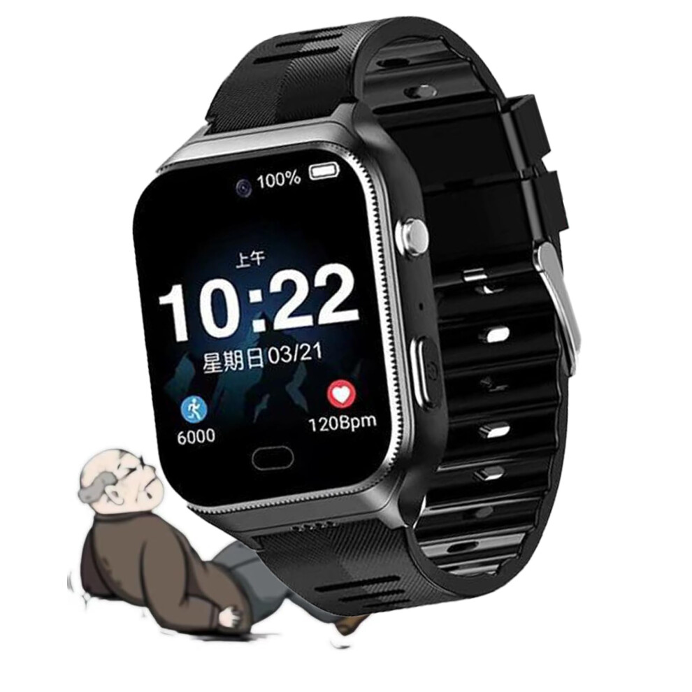 Fall Alert Devices for Seniors GPS Tracker With Fall Detection SOS Alarm 2Way Calling IP67 Waterproof Health Monitoring