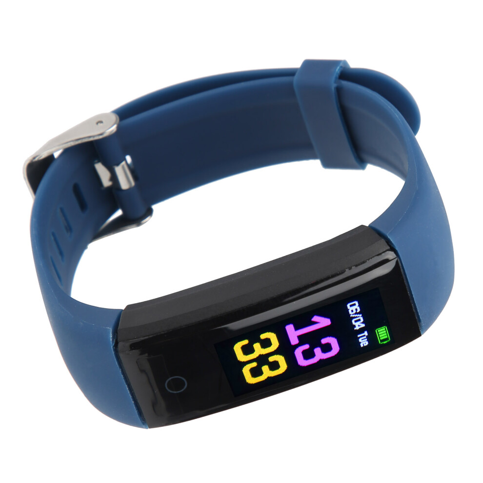 Blue Exercise Smartband With Data Analysis & Temp Monitoring Usb Powered