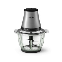 Philips Mini hakker glas 2l 500w zilver - HR1503/00