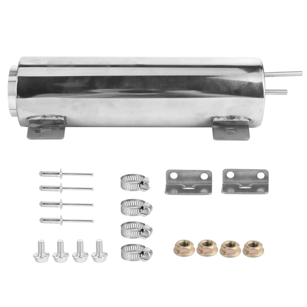 Stainless Steel Coolant Overflow Tank Universal Radiator Overflow Tank Polished Surface Corrosion Resistant Rust Resistant Built In Long Tube 9483153162800