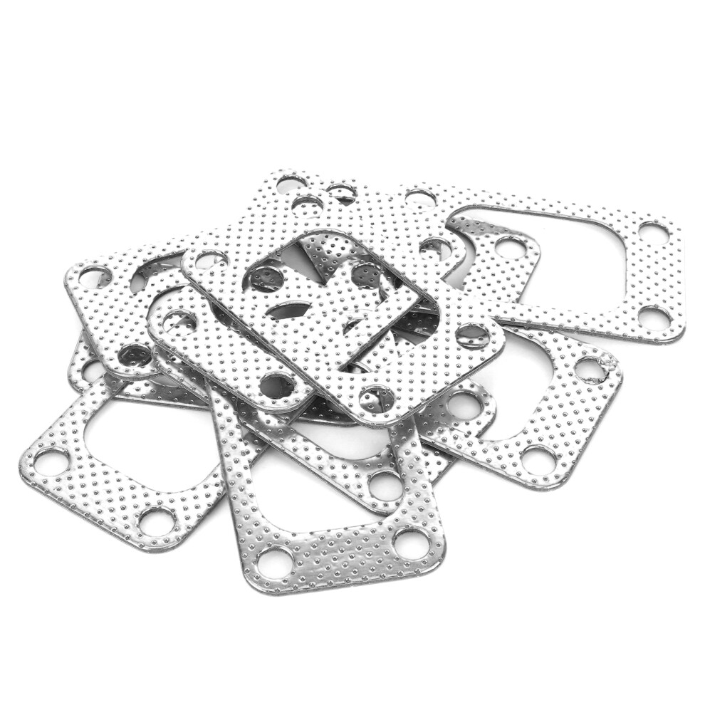 10Pcs T3 Flange Turbo Gasket Set, Graphite Aluminum For T34 T35 T38 Gt35 Silver 4241379452854