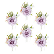 Verfijnd kunstmatig bruidsboeket, elegante corsages en-broche