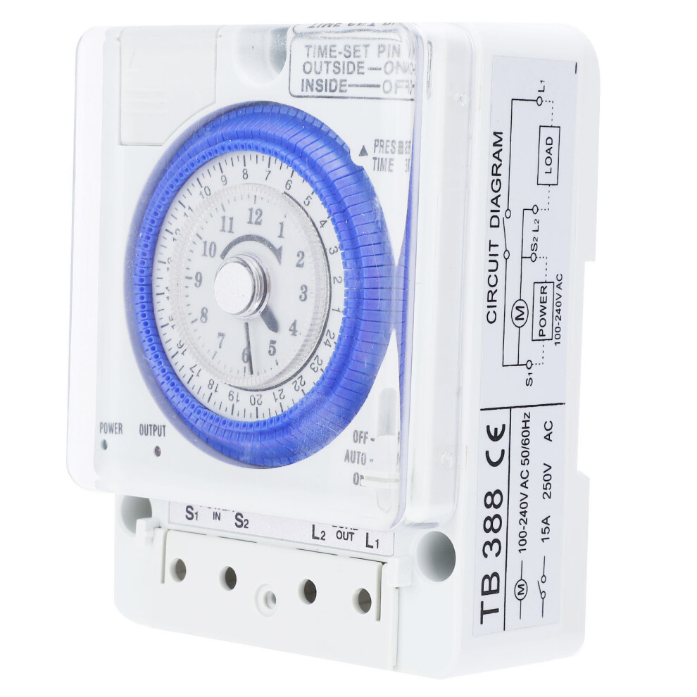 Tb-388 Programmable Quartz Timer 24Hr/7Day Ac100-240V Energy Saver 8491379453207