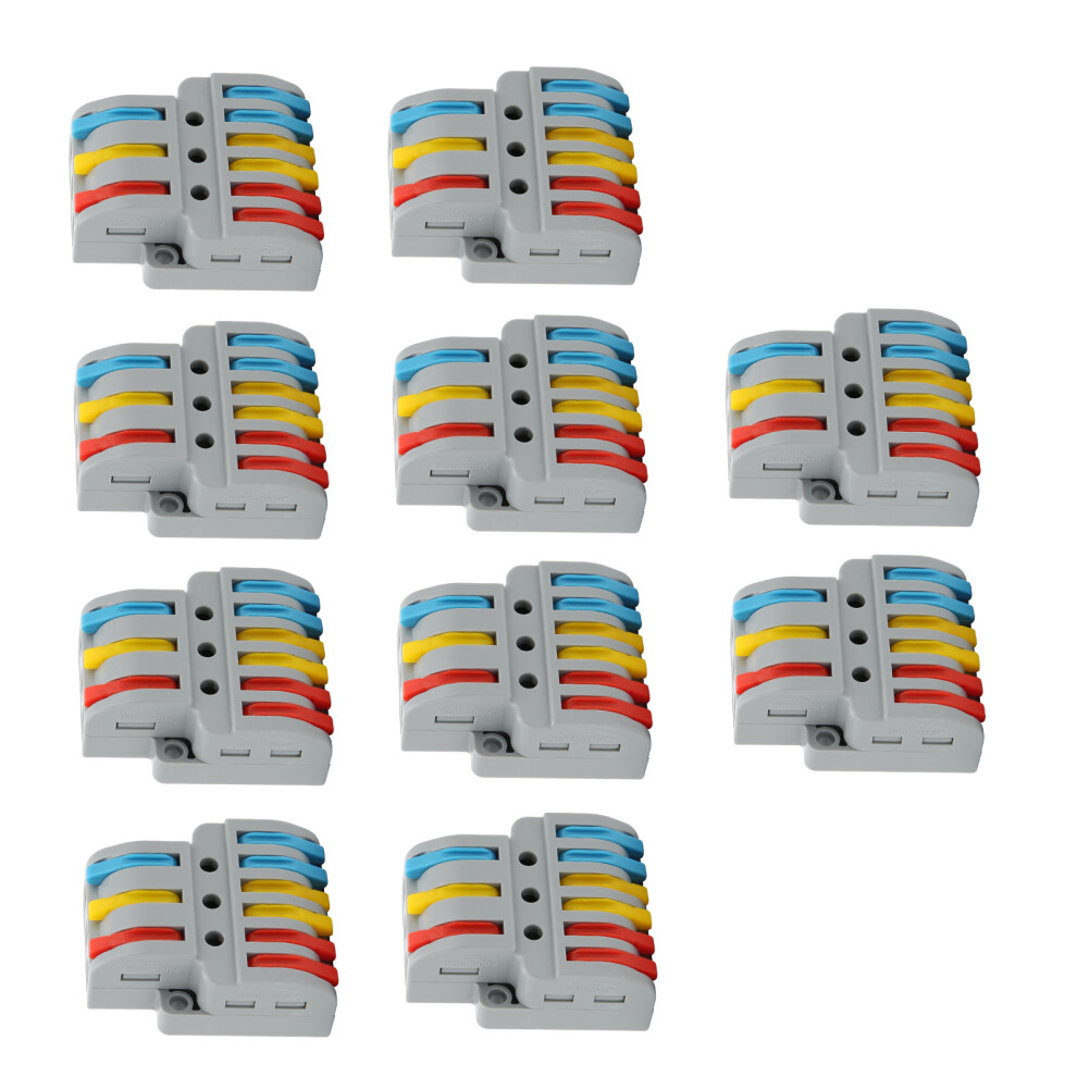 10Pcs Wire Block Clamp Terminal 3Â6ÂOut, 32A, Abs, Ltâ633 5011379453521