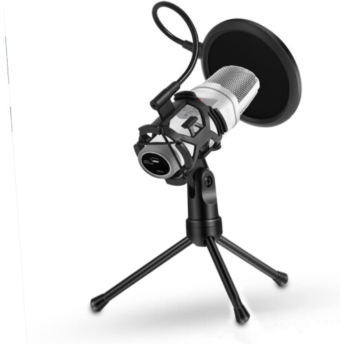 Adjustable Desktop Microphone Stand with Pop Filter for Singing Broadcasting and Live Streaming 2