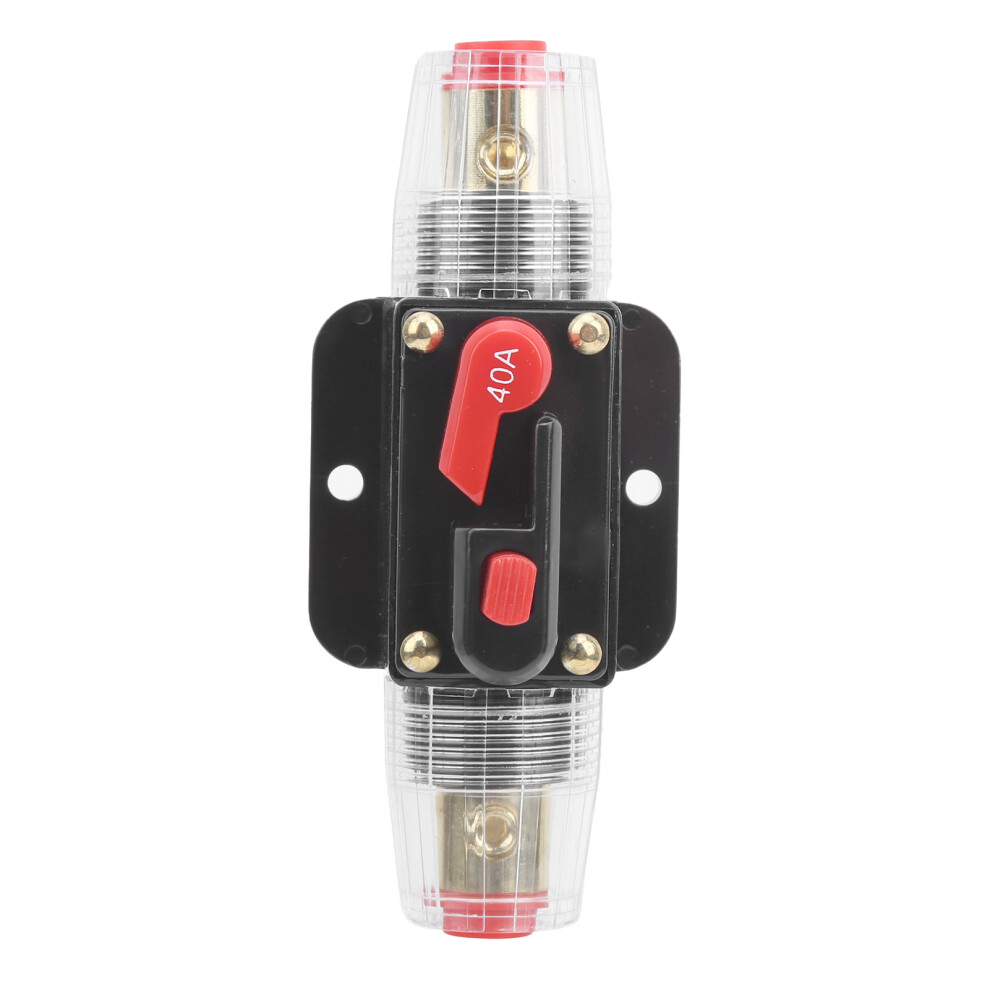 Auto Reset Circuit Breaker Switch 40A Waterproof Fuse Holder 12V-24V 8021379454579