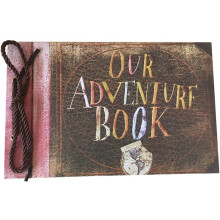 Diario del Aventurero, nuestro álbum de recortes premium, 29,5 x 19 cm, 80 páginas, marrón claro. Cubierta con relieve, perfecto para bodas,