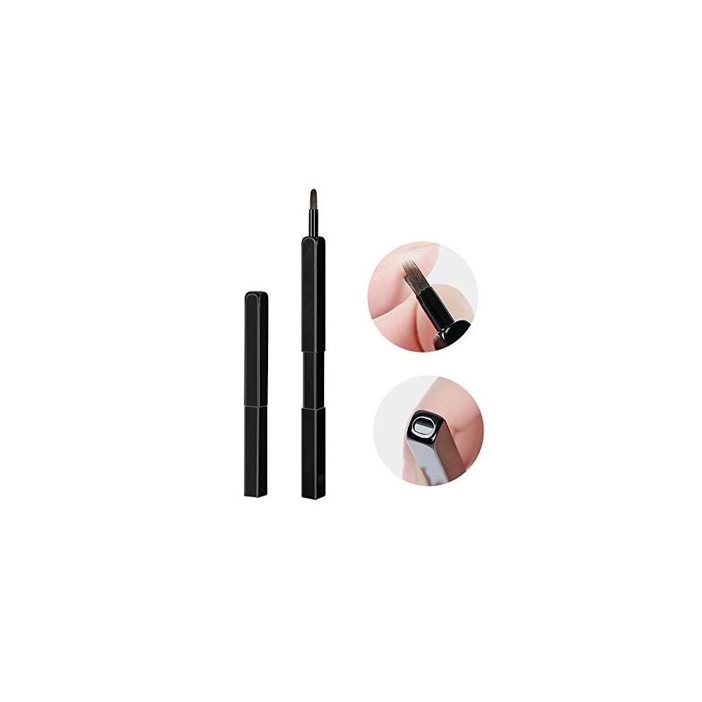Lipstick Applicator With Dustproof Design, Retractable Lip Brush Soft Bristles For Easy Lip Color Definition And Application, Compact Makeup Tool Ide