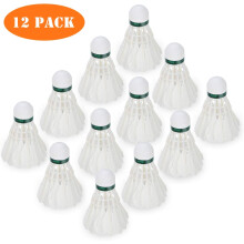 Professional Badminton Birdies, Multi-purpose, Natural Goose Feathers for Indoor Outdoor Sports, 12 Packs For Halloween Parties For Nightclubs