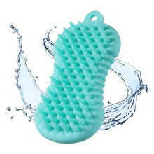 Päänahan hierontatyökalu, silikoninen shampooannostelija ergonomisella muotoilulla, tiheät harjaspäät rikkaalle vaahdolle, liukumaton kohouma,