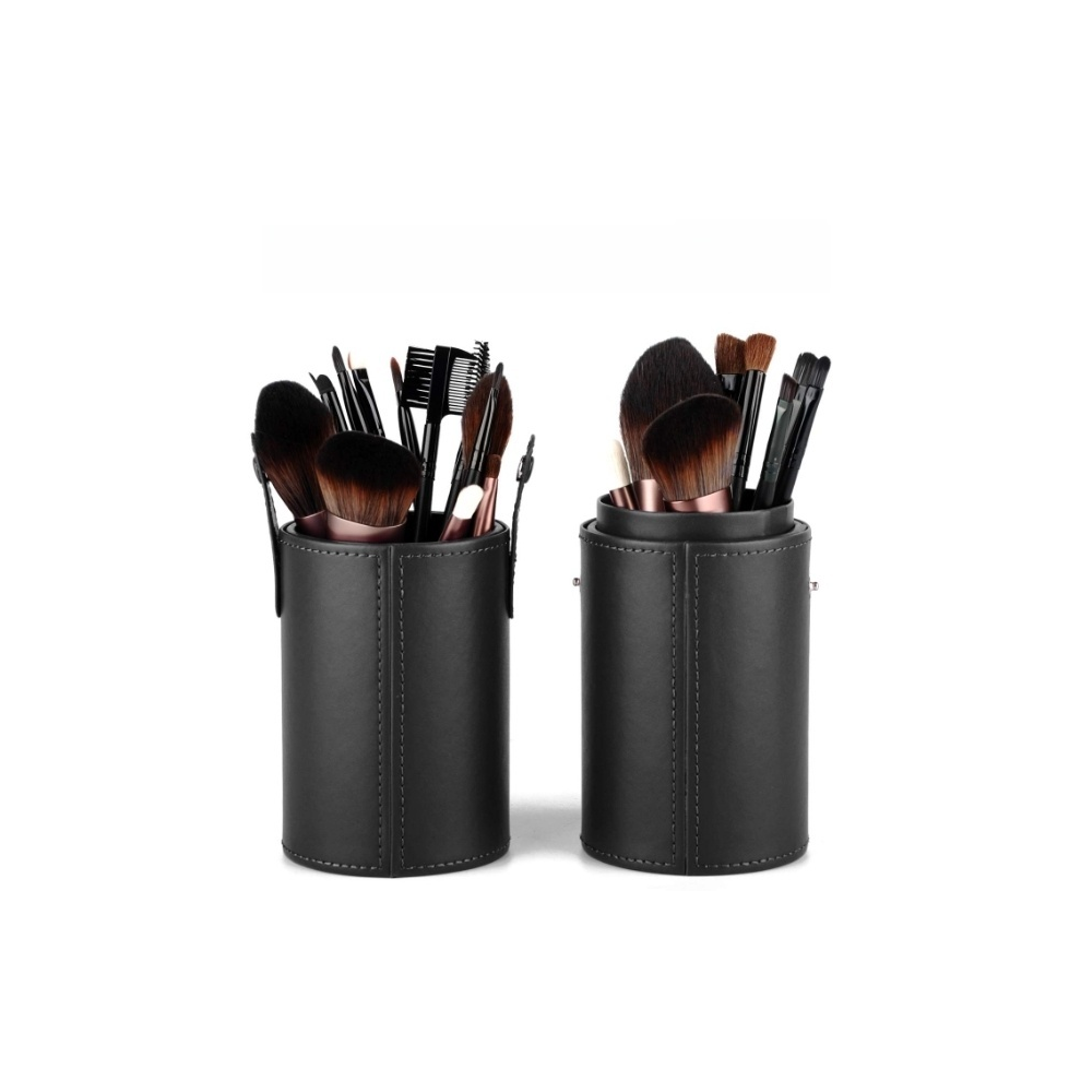 Versatile Makeup Brush Organizer, Waterproof And Dustproof Pu Leather Case With Large Capacity For Multiple Brushes For Halloween Parties
